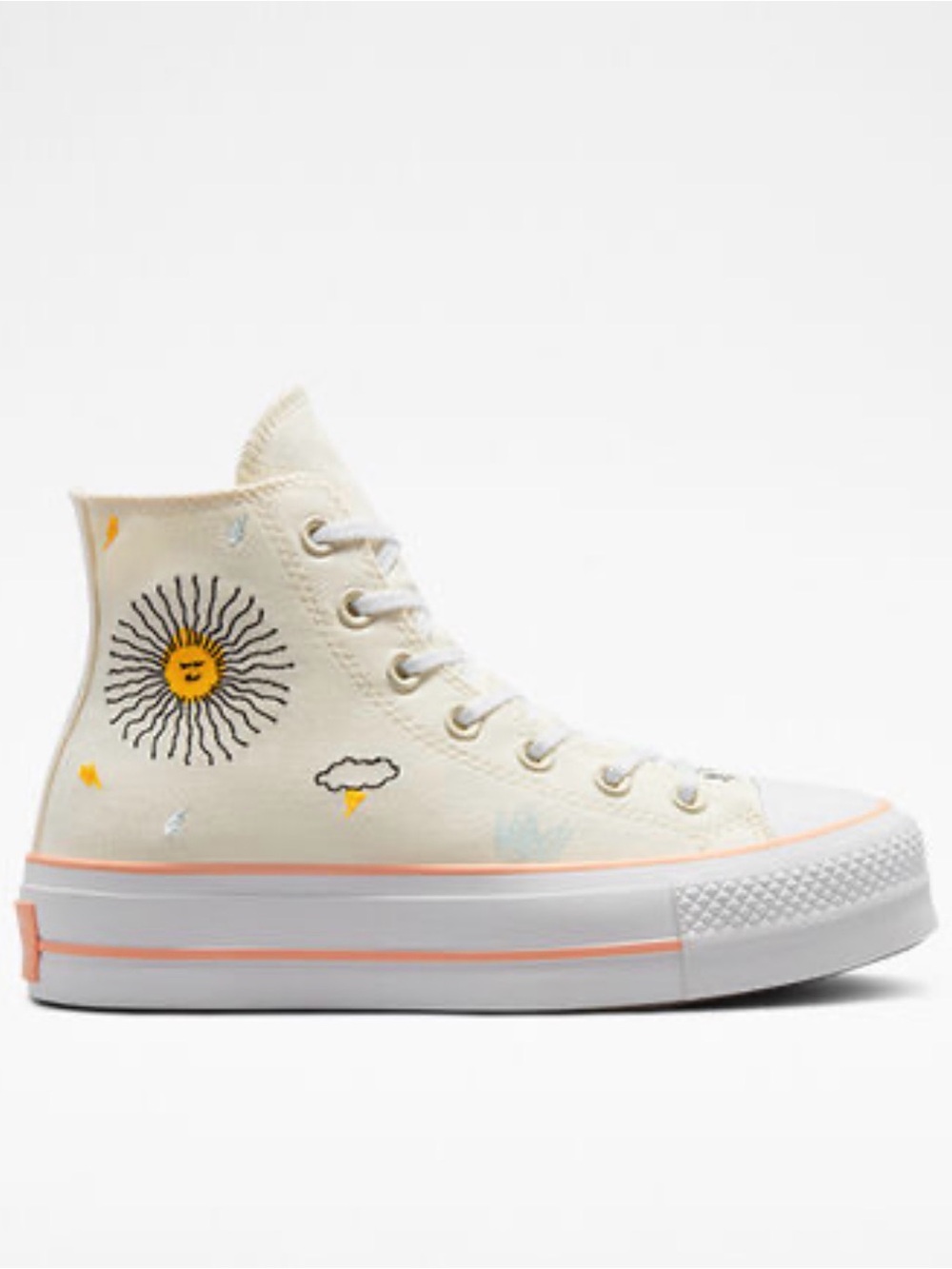 Converse Women's All Star Lift High-Top Platform Sneaker “sun and clouds”